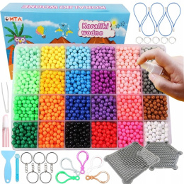 Koraliki Wodne MAGIC BEADS zestaw 3000+el Prezent Szablony